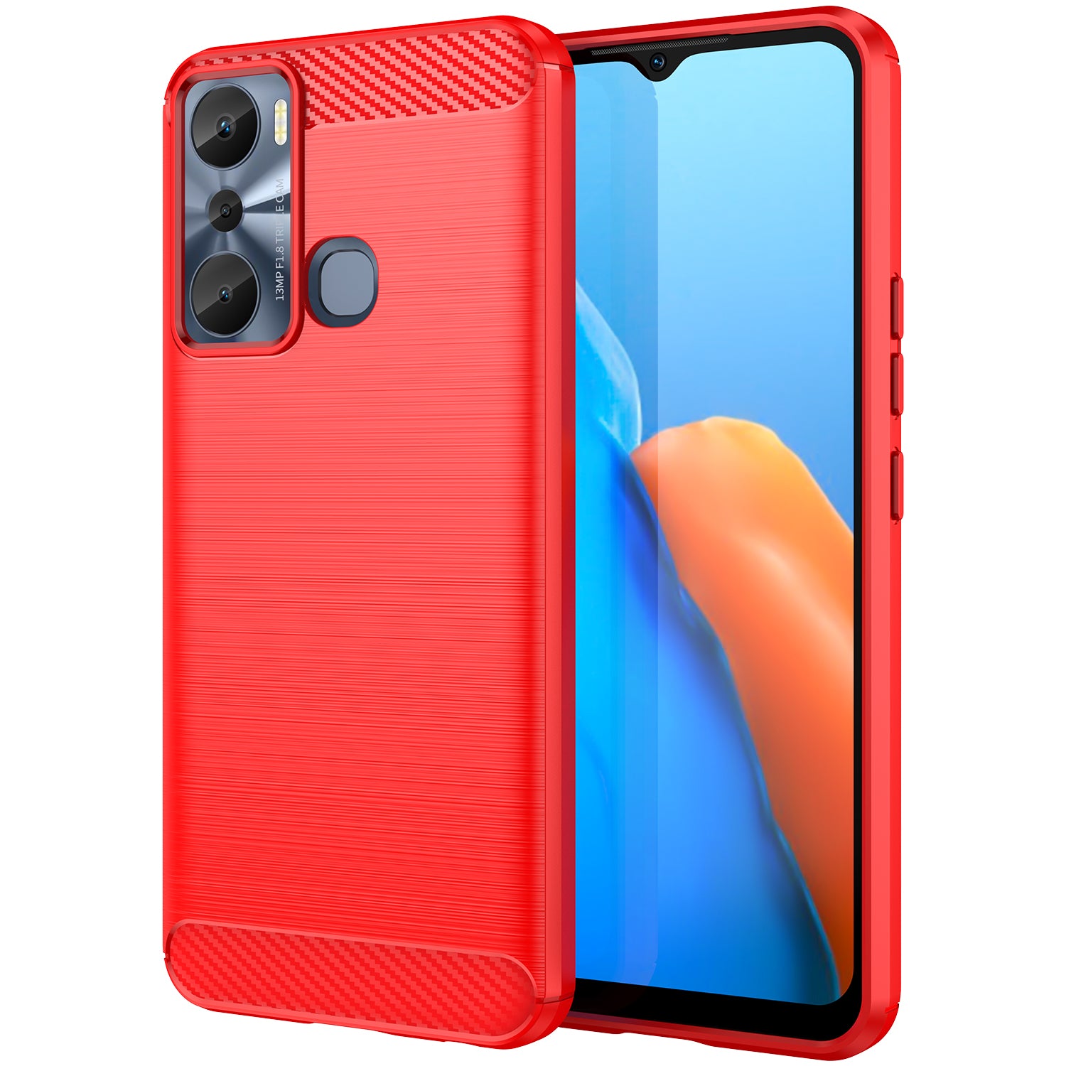 For Infinix Hot 20i 4G Carbon Fiber Texture Phone Case Soft TPU Brushed Surface Anti-Fingerprint Cover For Infinix Hot 20i 4G Carbon Fiber Texture Phone Case Soft TPU Brushed Surface Anti-Fingerprint Cover